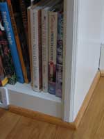 bookshelf closeup