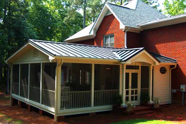 porch exterior near corner